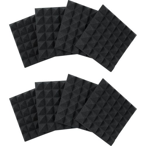 Gator 12x12" Acoustic Pyramid Panel (Charcoal, 8-Pack) #GAP1212PCHA8 #GFW-ACPNL1212PCHA-8PK